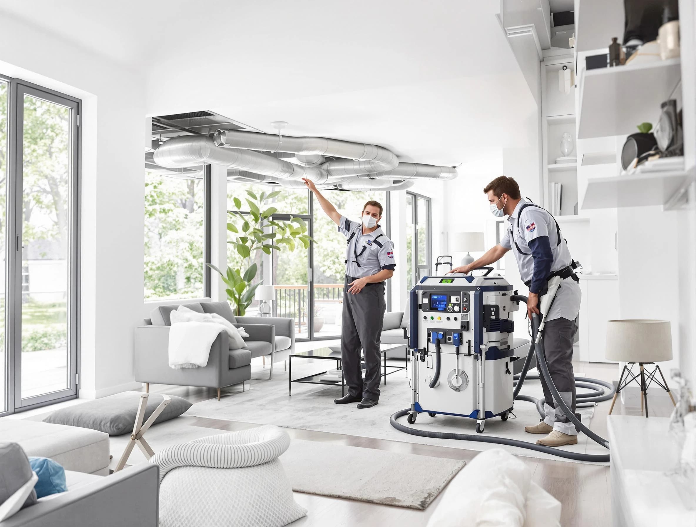 Wilkinsburg Air Duct Cleaning professional conducting pure air duct cleaning with state-of-the-art equipment in Wilkinsburg