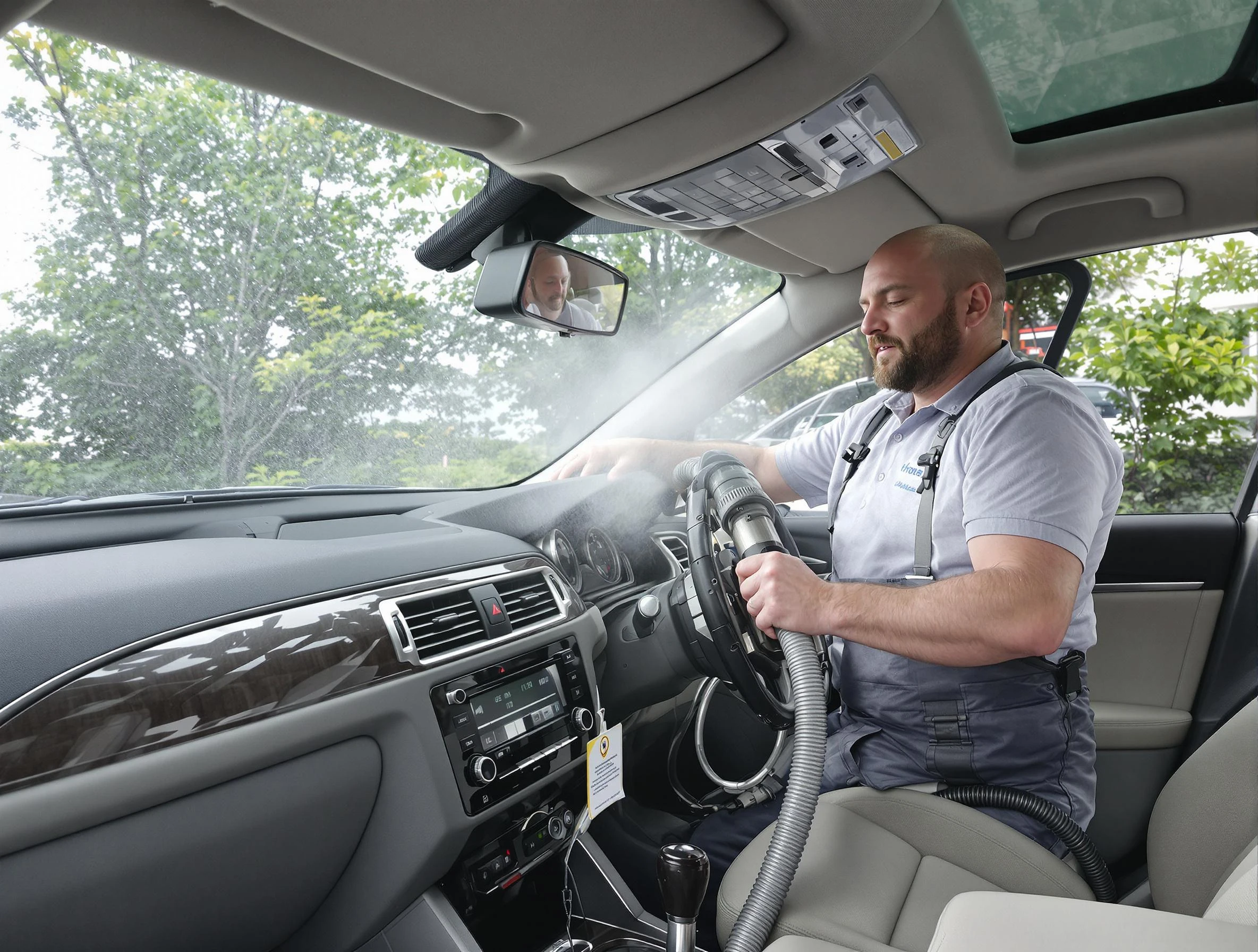 Wilkinsburg Air Duct Cleaning specialist performing professional car duct cleaning in Wilkinsburg